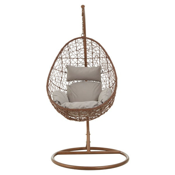 Product photograph of Olivia S Outdoor Hanging Chair Brown from Olivia's