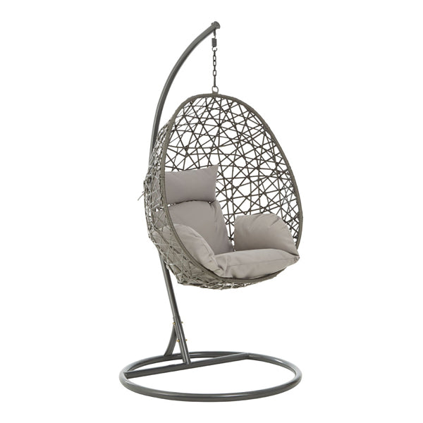 Product photograph of Olivia S Outdoor Hanging Chair Grey from Olivia's.