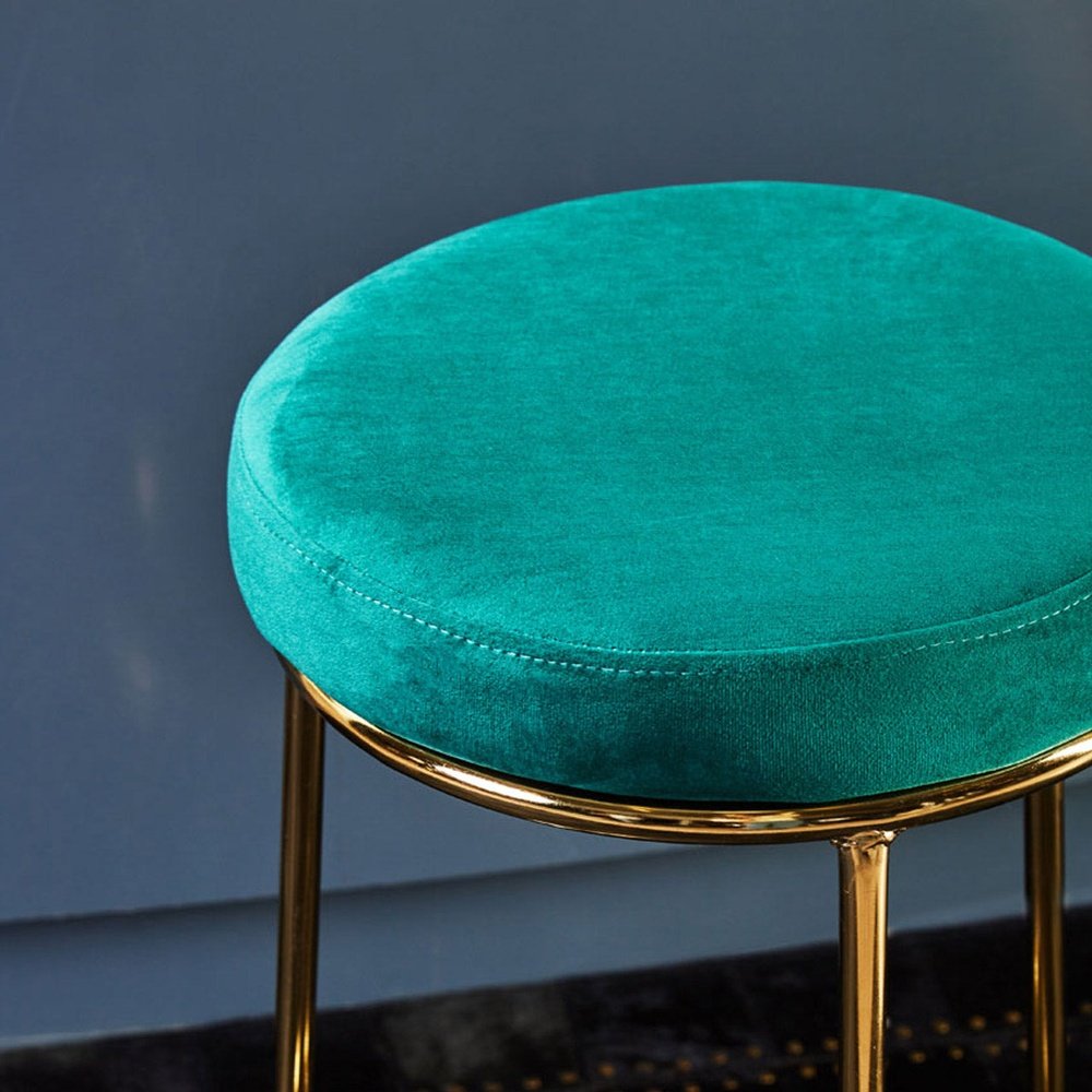 Product photograph of Olivia S Minerva Bar Stool In Emerald Green Velvet Gold from Olivia's.