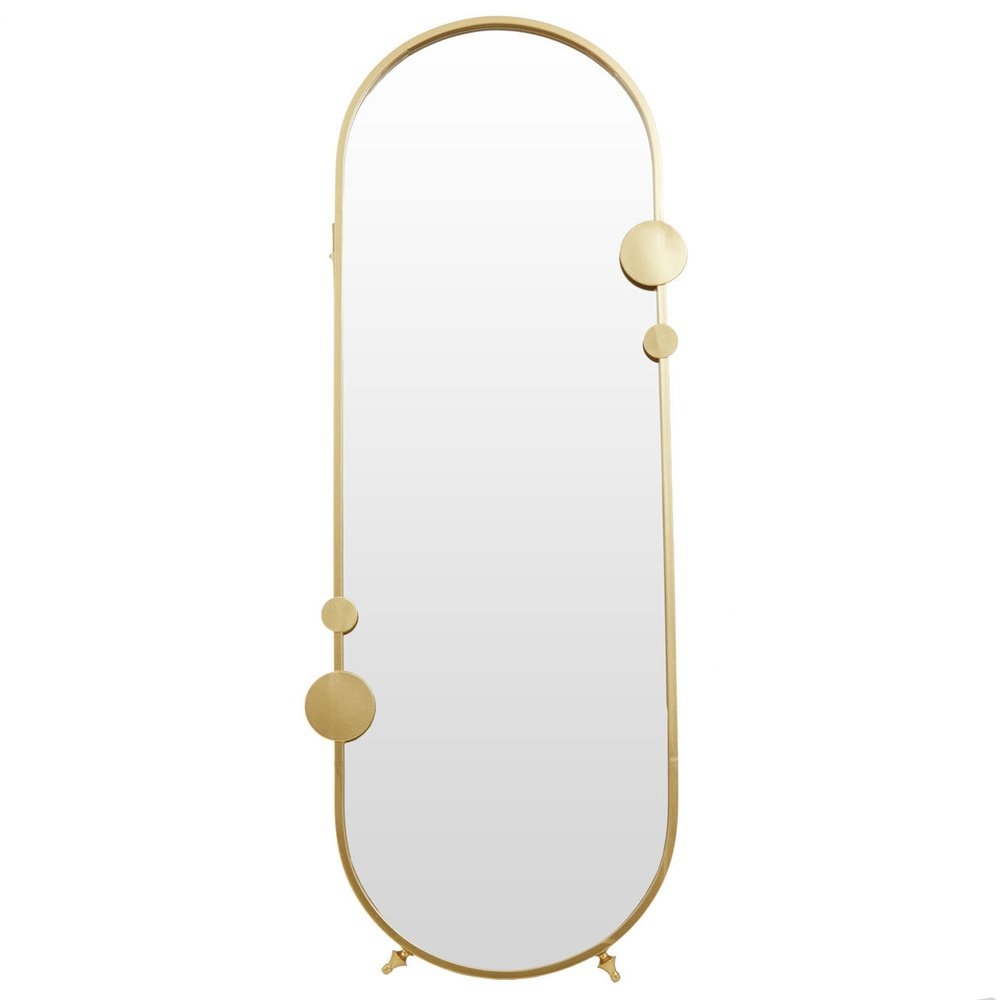 Olivias Farrah Floor Standing Mirror In Champagne Gold