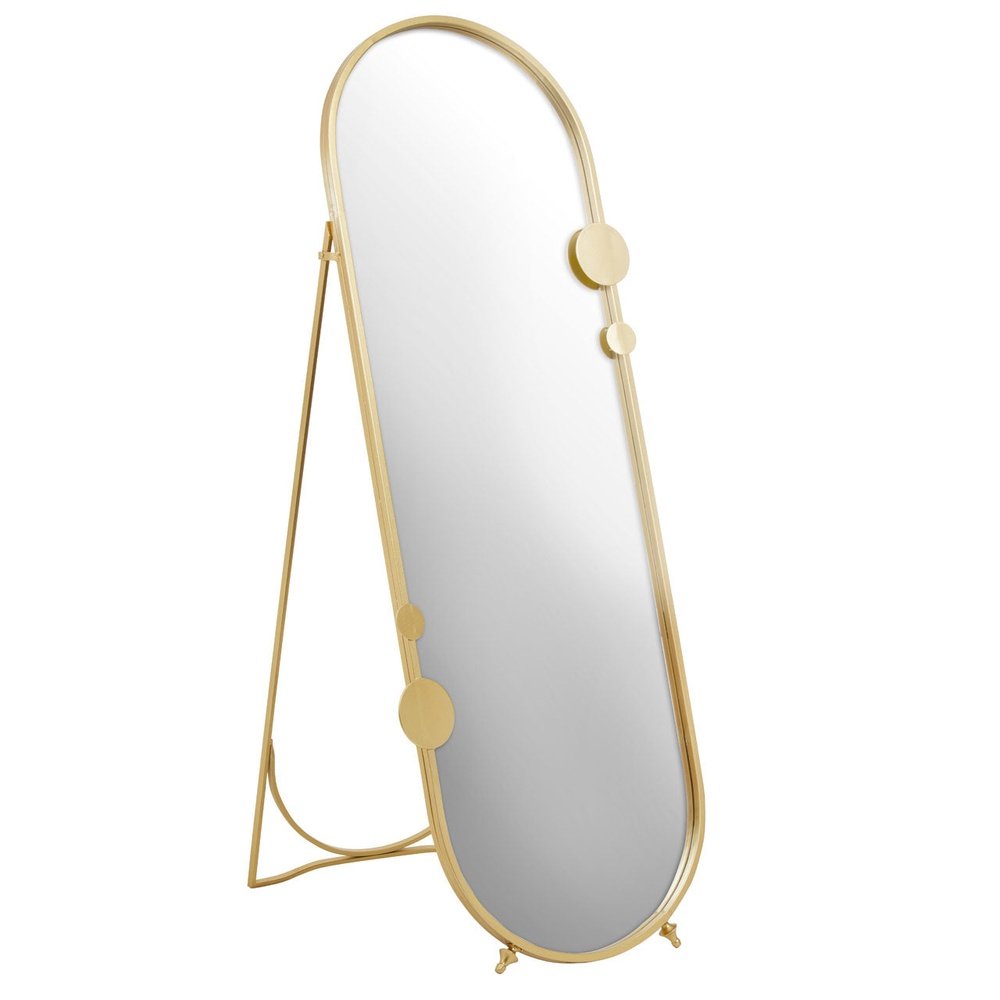 Product photograph of Olivia S Farrah Floor Standing Mirror In Champagne Gold from Olivia's.