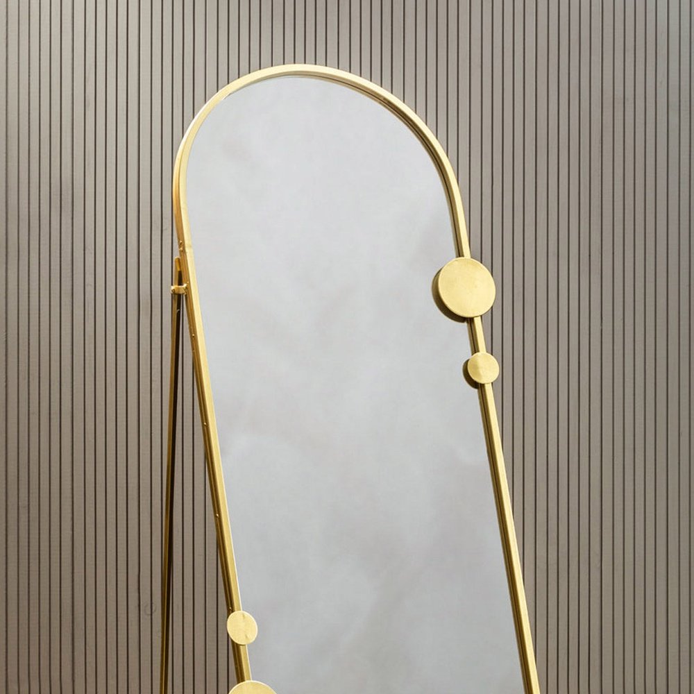 Product photograph of Olivia S Farrah Floor Standing Mirror In Champagne Gold from Olivia's.