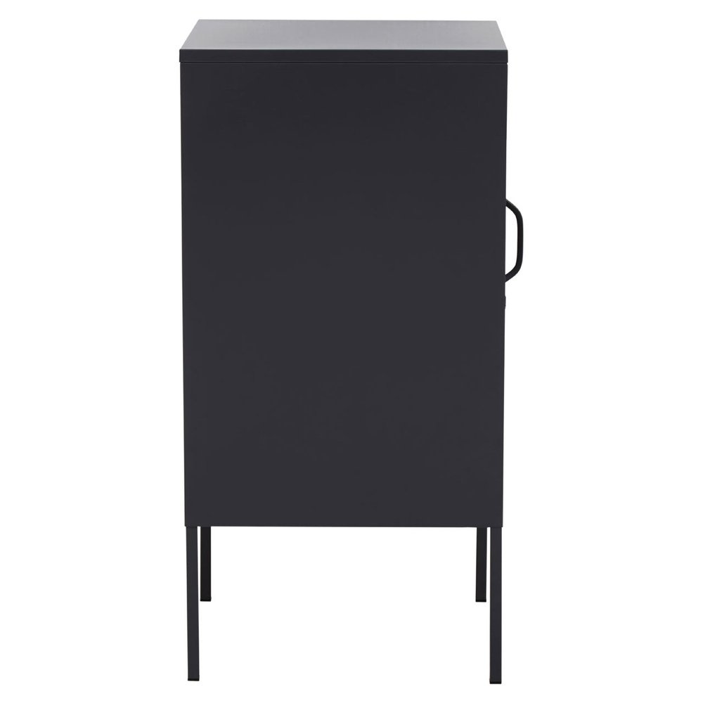 Product photograph of Olivia S Asher 1 Drawer Metal Lockable Cabinet In Black from Olivia's.