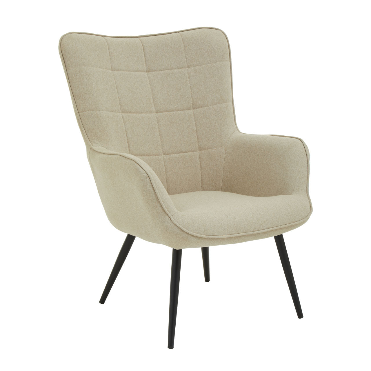 Product photograph of Olivia S Scarlett Accent Chair In Natural Fabric from Olivia's.