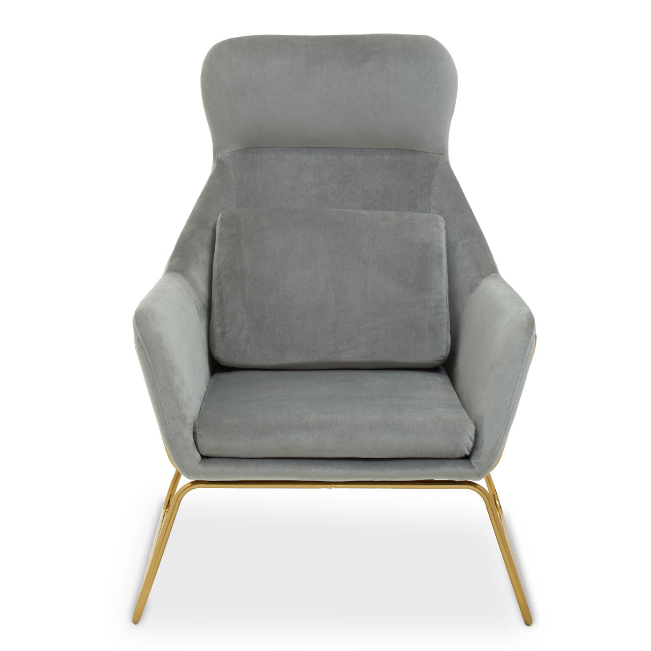 Olivias Sofia Accent Chair In Grey Velvet