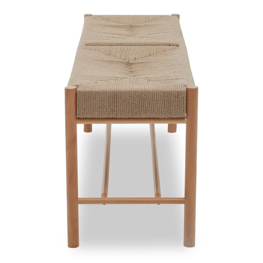 Product photograph of Olivia S Beckett Bench Natural Rope Natural Wood Frame from Olivia's.