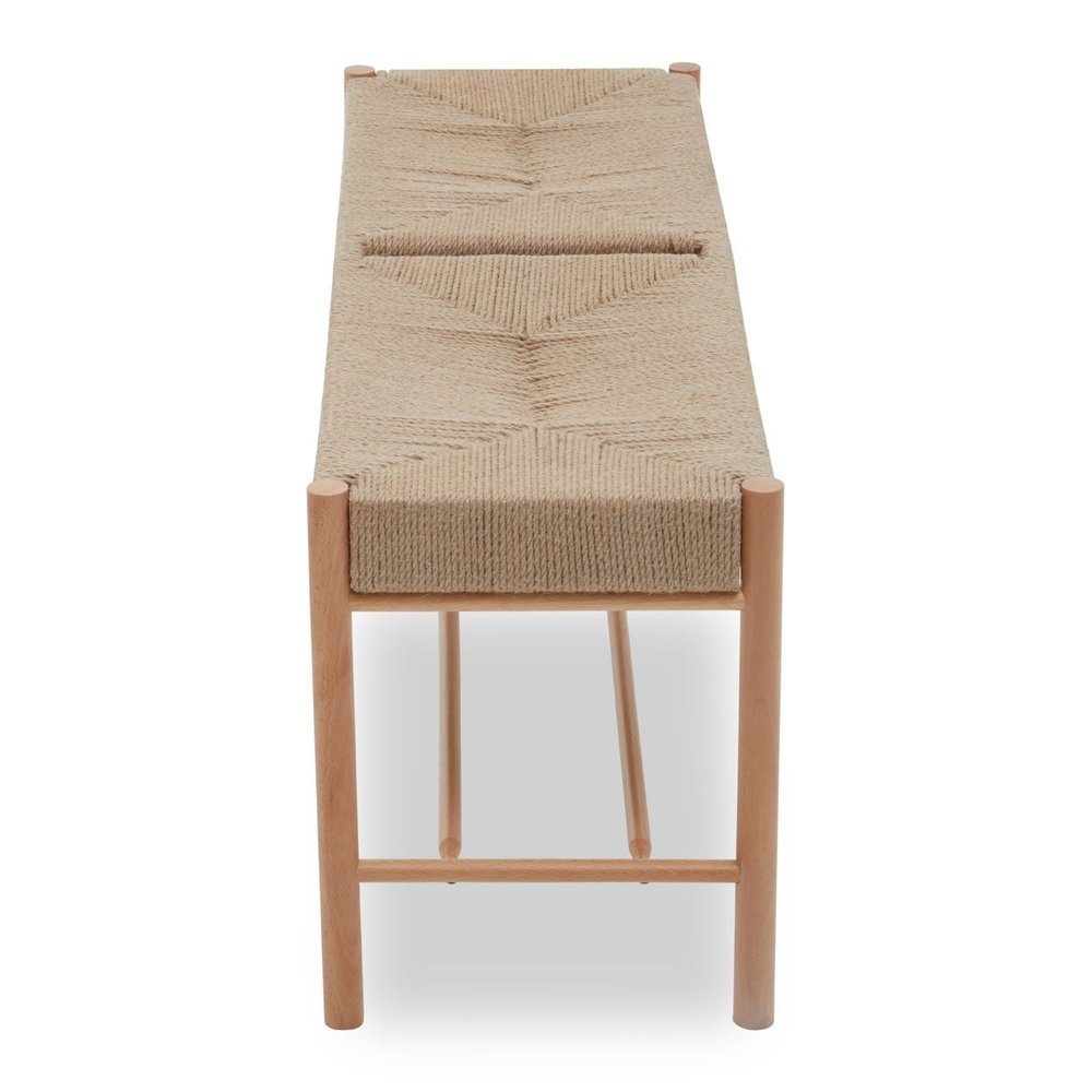 Product photograph of Olivia S Beckett Bench Natural Rope Natural Wood Frame from Olivia's.