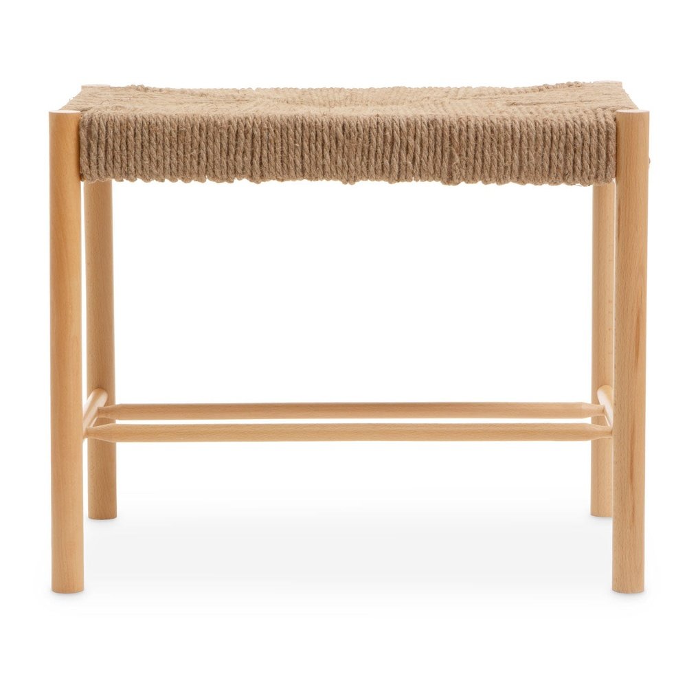 Product photograph of Olivia S Beckett Small Bench Natural Rope Natural Wood Frame from Olivia's