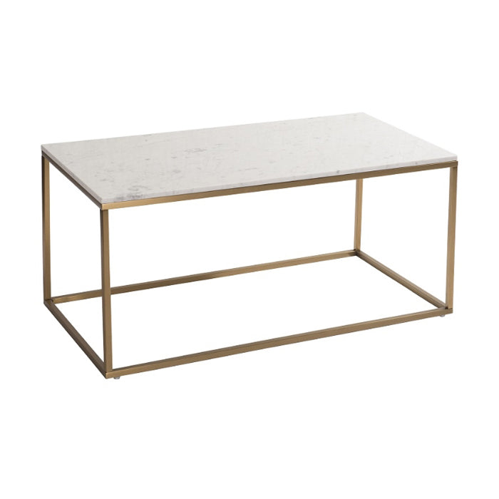Product photograph of Rv Astley Faceby Coffee Table White And Brushed Gold from Olivia's