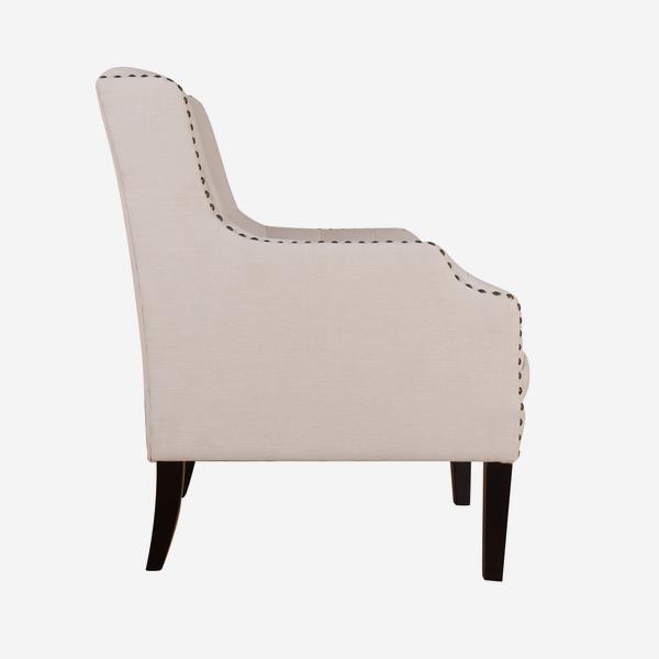 Product photograph of Andrew Martin Bassett Armchair In Cream from Olivia's.