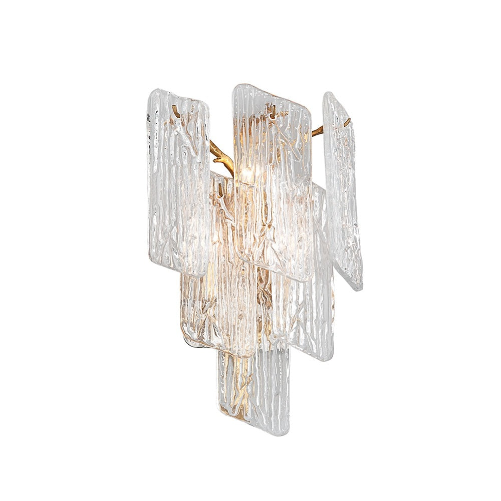 Product photograph of Hudson Valley Lighting Piemonte Copper Base And Handmade Clear Shade 3 Wall Light from Olivia's