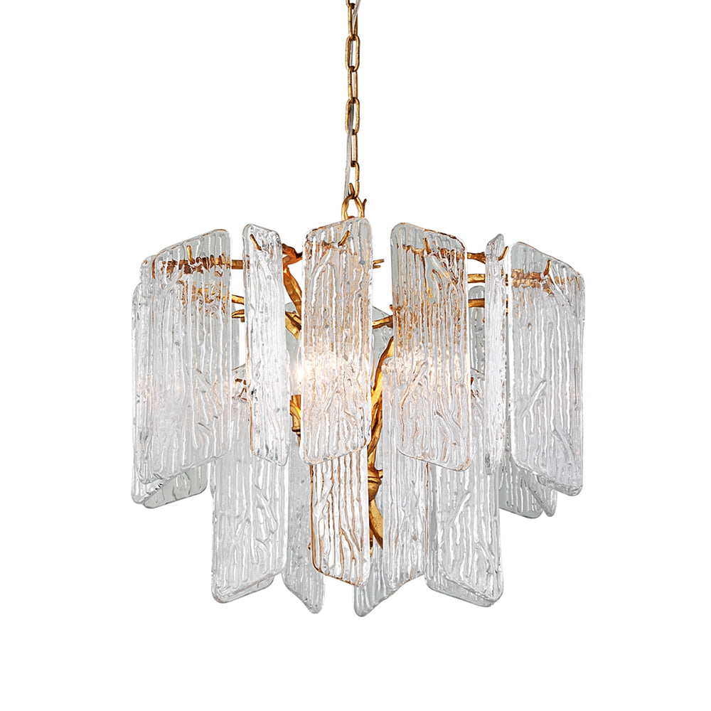 Hudson Valley Lighting Piemonte Copper Base And Handmade Clear Shade Chandelier Medium