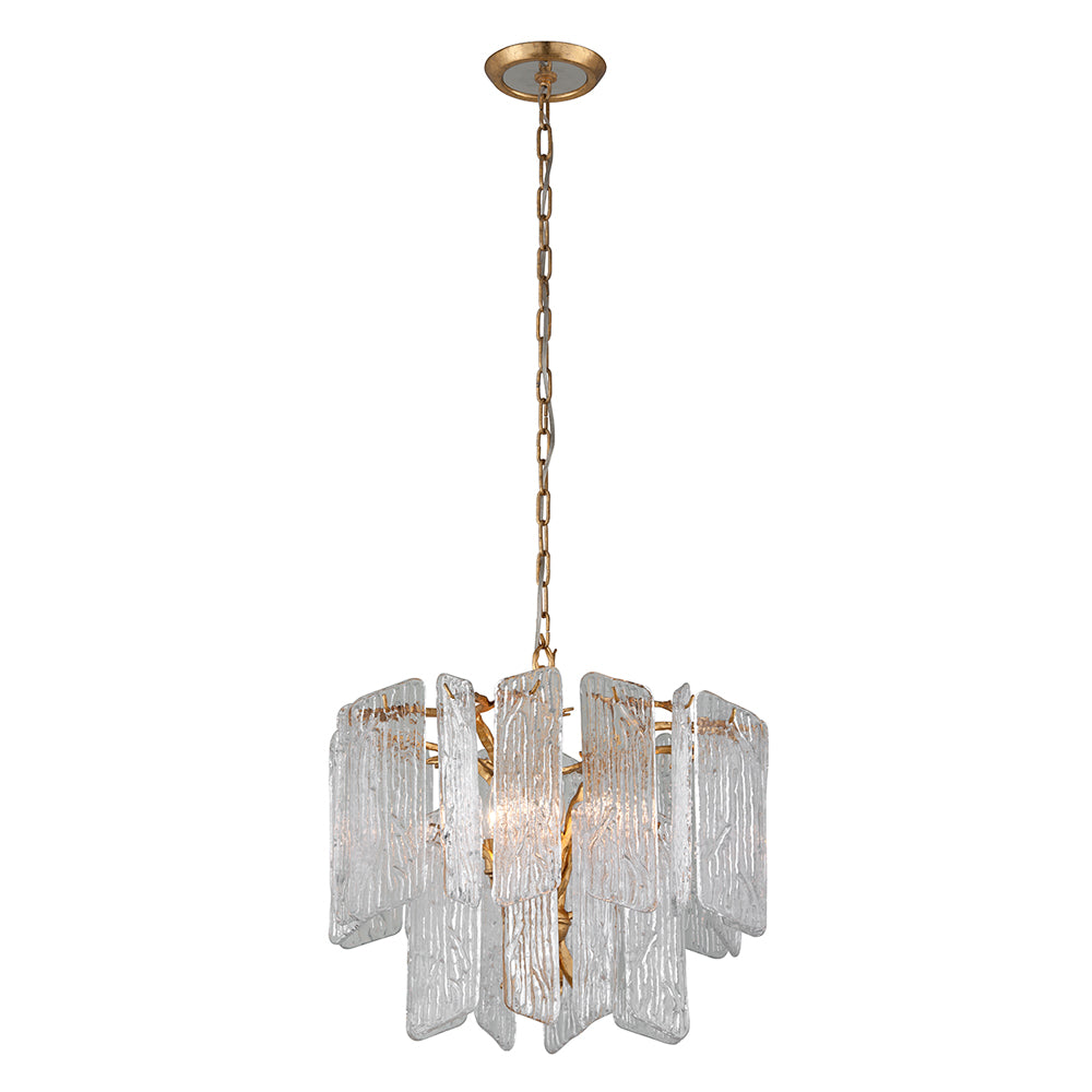 Product photograph of Hudson Valley Lighting Piemonte Copper Base And Handmade Clear Shade Chandelier Large from Olivia's.