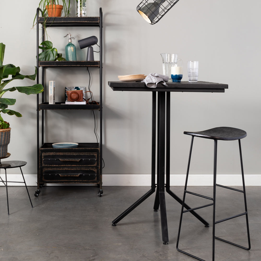 Olivias Nordic Living Collection Mikkel Sqaure Bar Table In Black