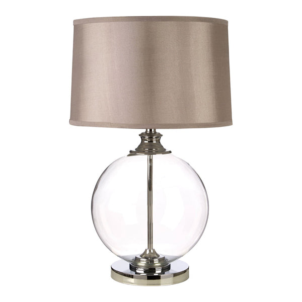 Product photograph of Olivia S Emma Silver Silk Shade Table Lamp from Olivia's