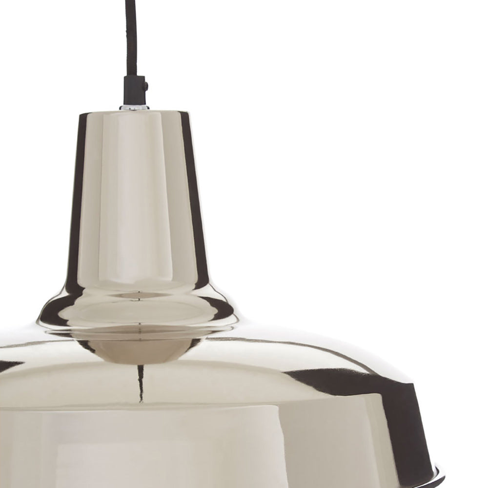 Product photograph of Olivia S Soft Industrial Collection - Newby Deep Plate Iron Pendant Light from Olivia's.