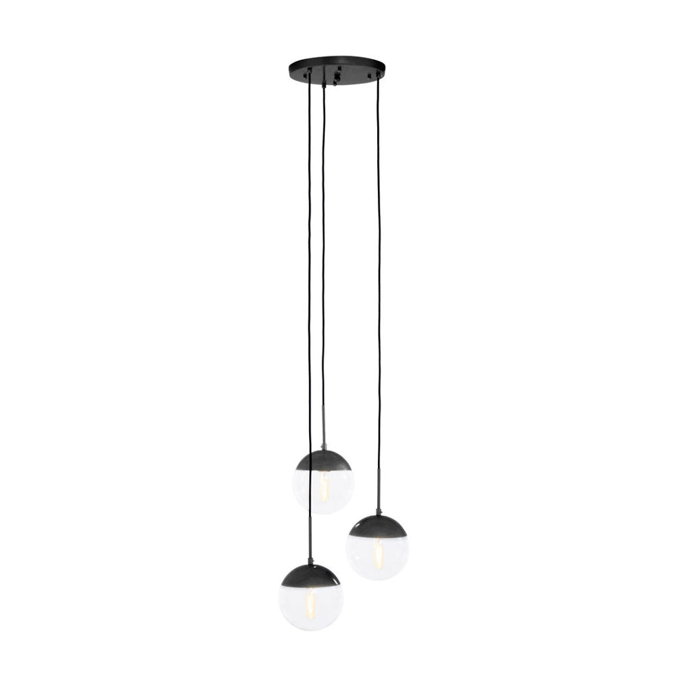 Product photograph of Olivia S Soft Industrial Collection - Reve Dia 3 Pendant Light from Olivia's