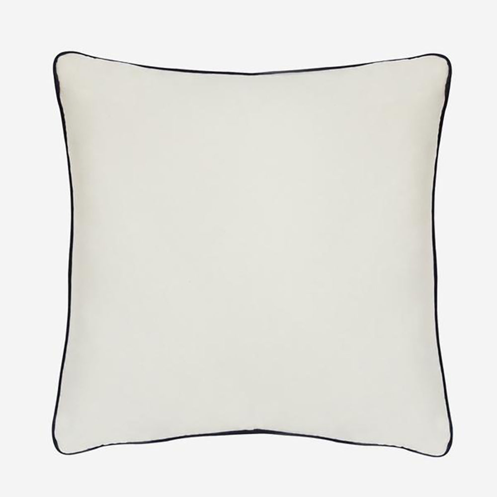 Product photograph of Andrew Martin Pelham Milk Cushion With Denim Piping from Olivia's