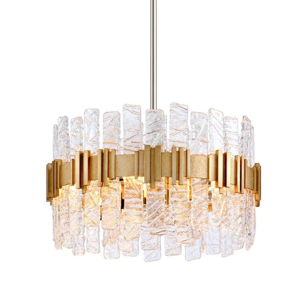 Product photograph of Hudson Valley Lighting Ciro Copper Base And Clear Shade Chandelier from Olivia's