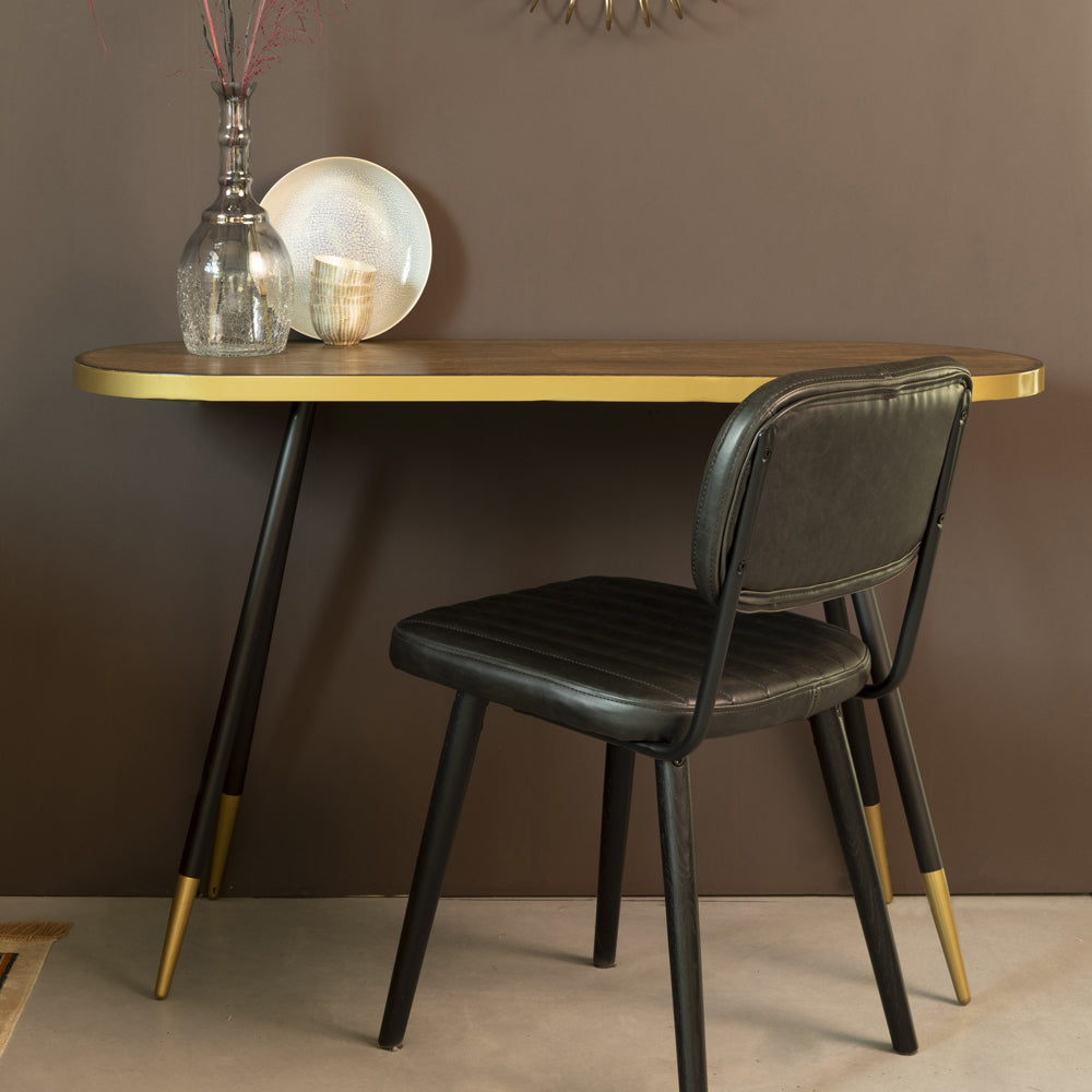 Product photograph of Olivia S Nordic Living Collection - Daven Console Table In Brown from Olivia's.