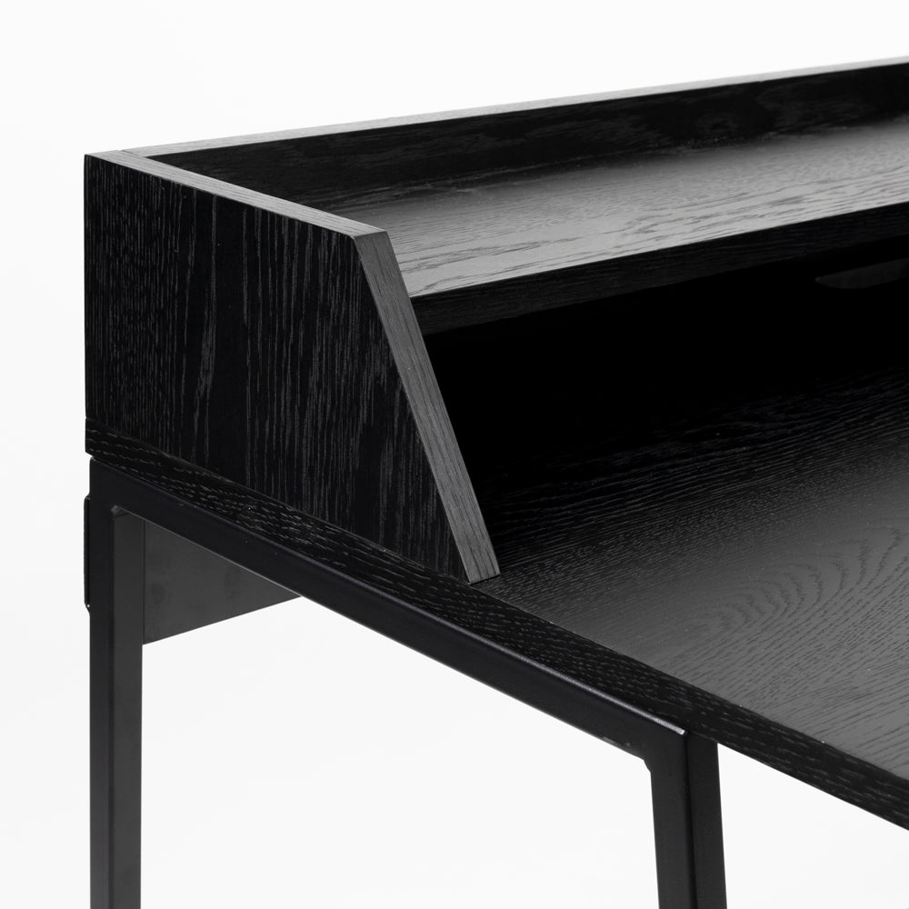 Product photograph of Olivia S Nordic Living Collection Georgia Desk Table In Black from Olivia's.