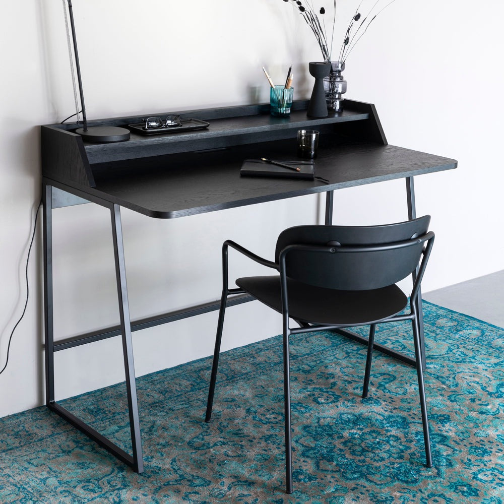 Product photograph of Olivia S Nordic Living Collection Georgia Desk Table In Black from Olivia's.