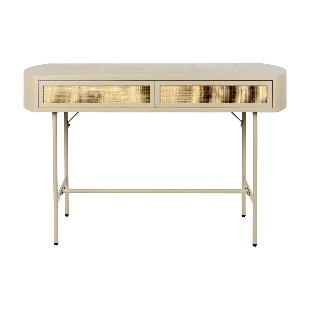 Product photograph of Olivia S Nordic Living Collection Maya 2 Drawer Console Table In Beige from Olivia's