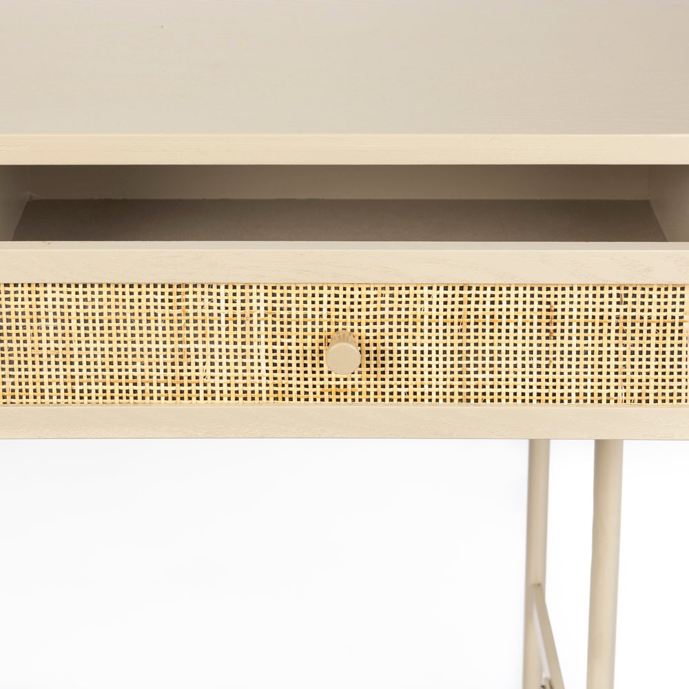 Product photograph of Olivia S Nordic Living Collection Maya 2 Drawer Console Table In Beige from Olivia's.
