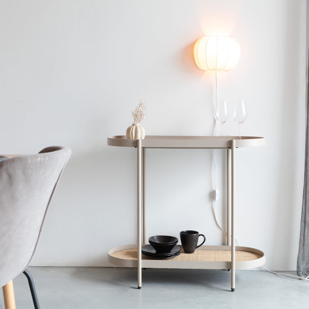 Product photograph of Olivia S Nordic Living Collection Maya Console Table In Beige from Olivia's.