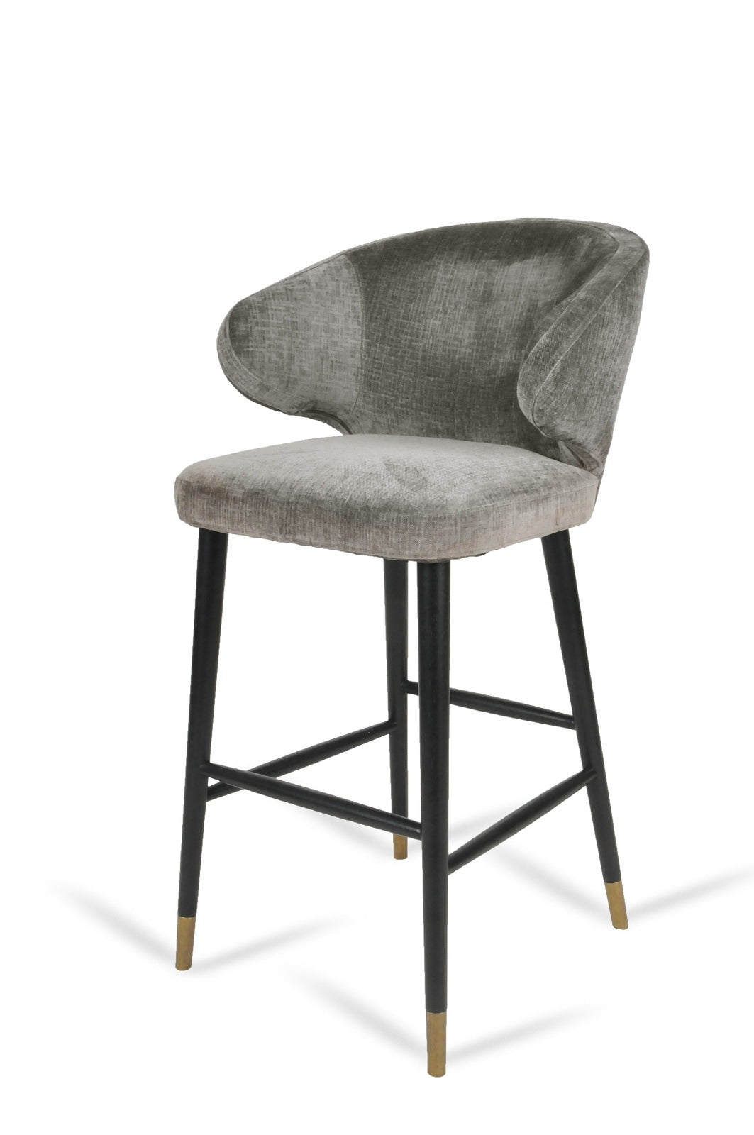 Product photograph of Rv Astley Arrone Barstool Black Antique Brass from Olivia's