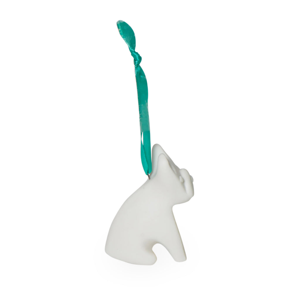 Product photograph of Jonathan Adler French Bulldog Ornament White from Olivia's