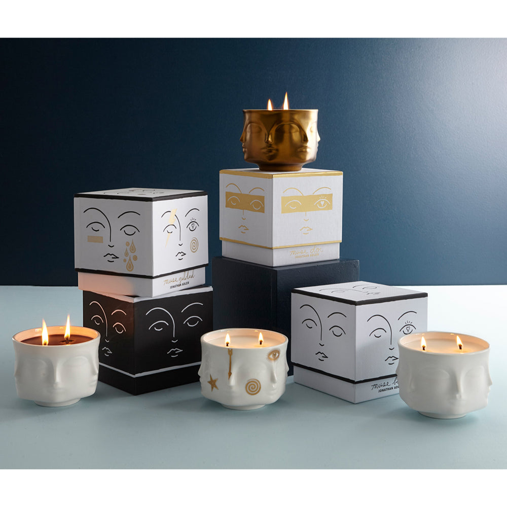 Product photograph of Jonathan Adler Noir Candle Holder from Olivia's.