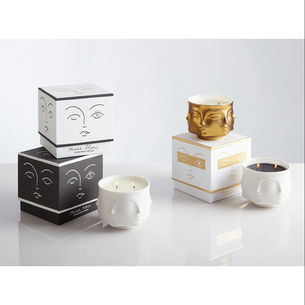 Product photograph of Jonathan Adler Noir Candle Holder from Olivia's.