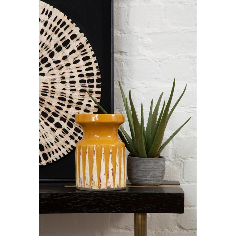 Product photograph of Olivia S Large Faux Aloe Vera With Cement Pot from Olivia's.