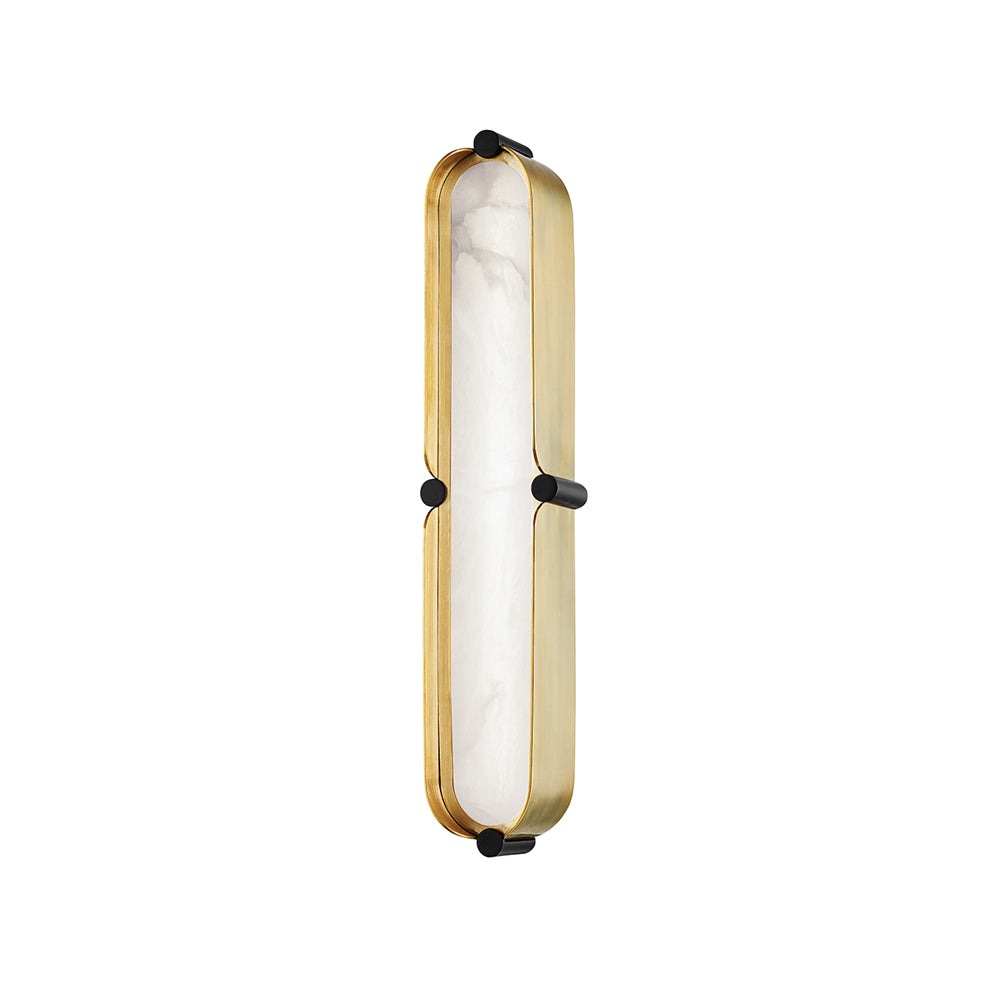 Hudson Valley Lighting Tribeca Brass Base And White Shade Wall Light