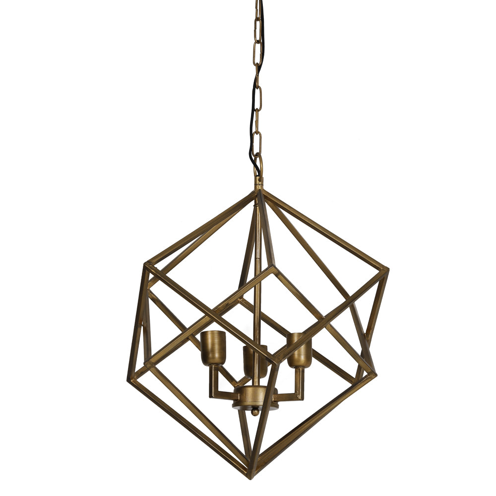 Product photograph of Light Living Drizella 3 Lamp Pendant Gold from Olivia's.