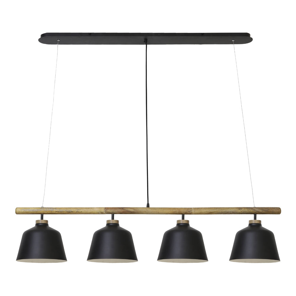 Light Living Banu 4 Lamp Pendant Black