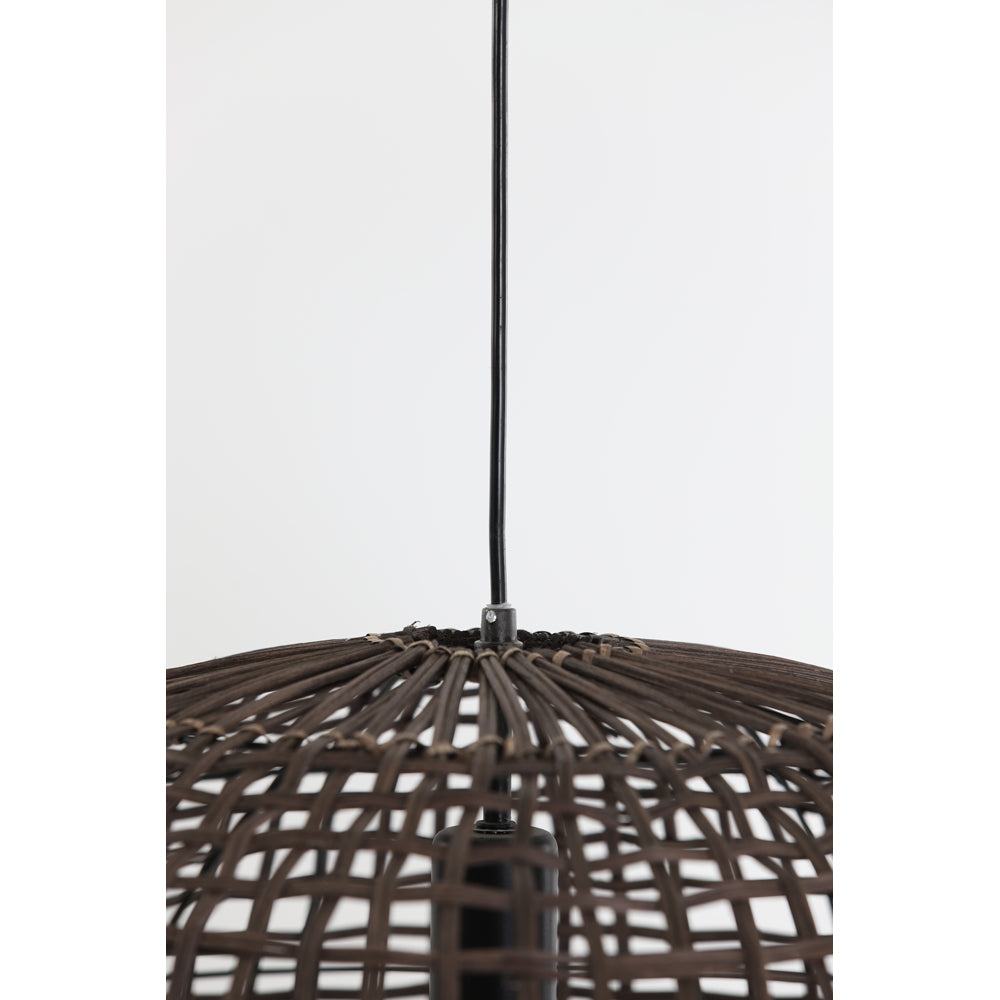 Product photograph of Light Living Olaki Wide Pendant Brown from Olivia's.