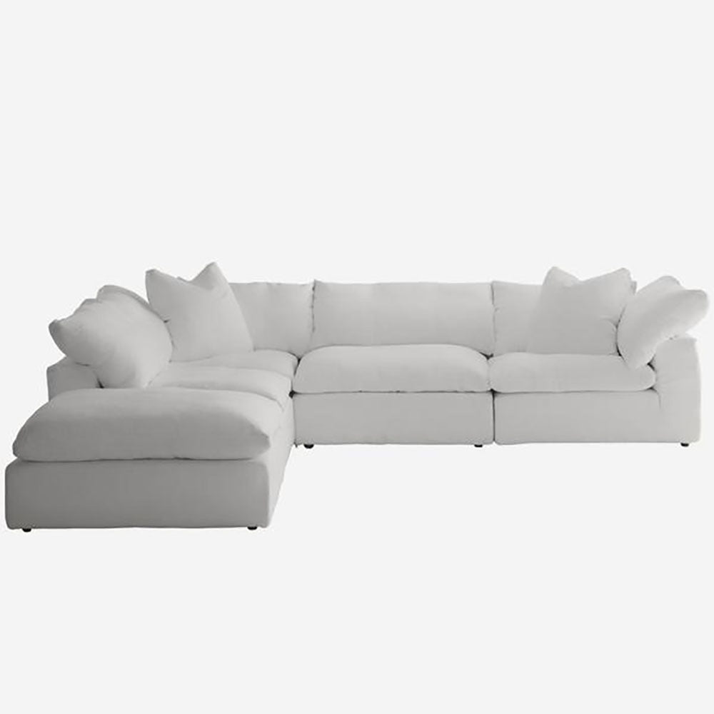 Product photograph of Andrew Martin Truman Junior Sectional Sofa White Armless from Olivia's.