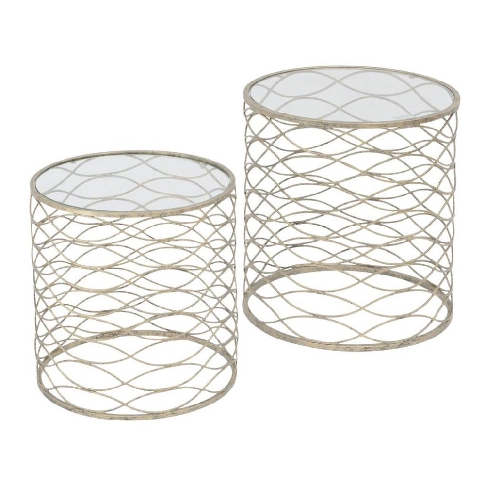 Libra Gatsby Set Of 2 Nesting Side Tables Gold