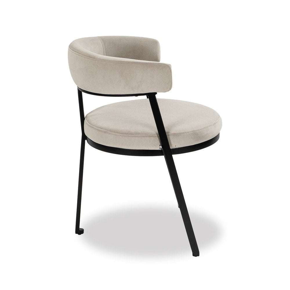 Product photograph of Liang Eimil Bonnet Dinning Chair - Kaster Light Grey from Olivia's.