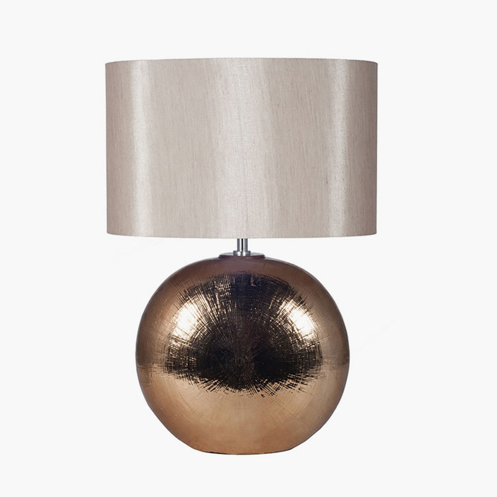 Product photograph of Olivia S Vera Textured Ceramic Table Lamp In Bronze from Olivia's