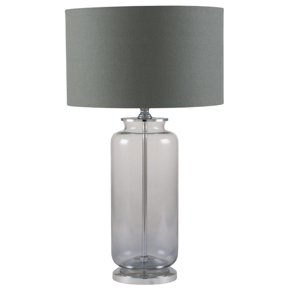 Product photograph of Olvia S Venice Table Lamp In Grey Ombre Glass from Olivia's