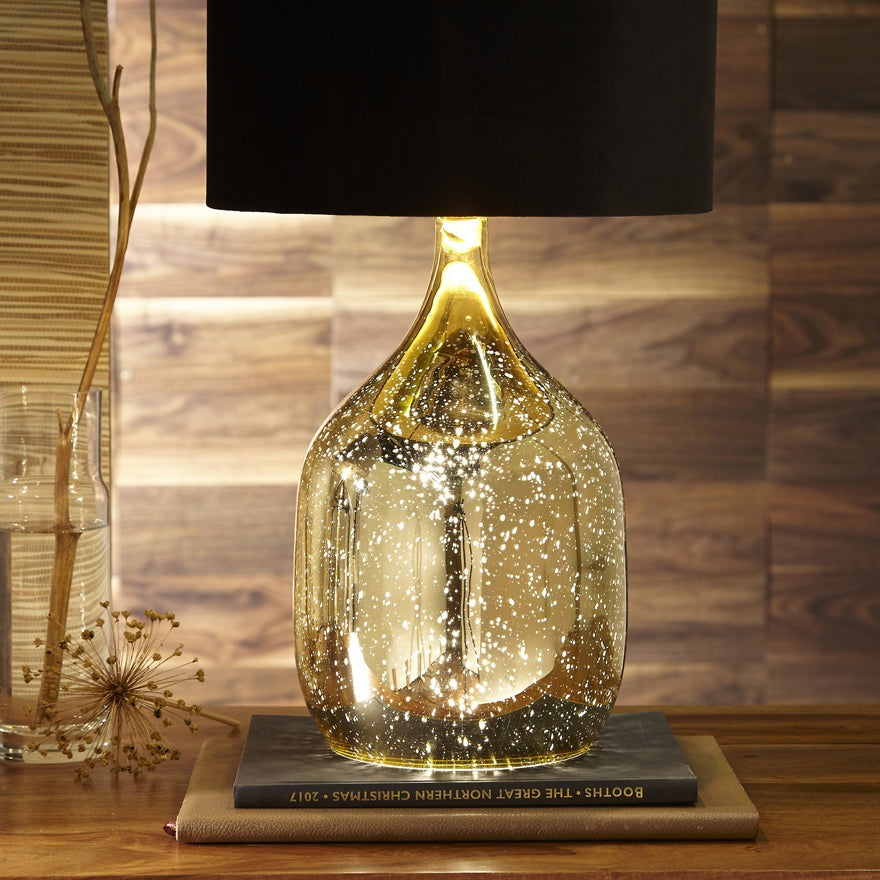 Product photograph of Olivia S Stellie Glass Dual Light Table Lamp In Champagne Gold from Olivia's.