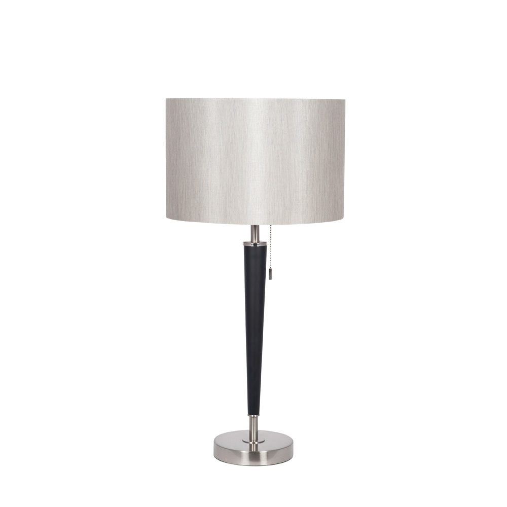 Olivias Melanie Metal Table Lamp In Brushed Silver And Matt Black