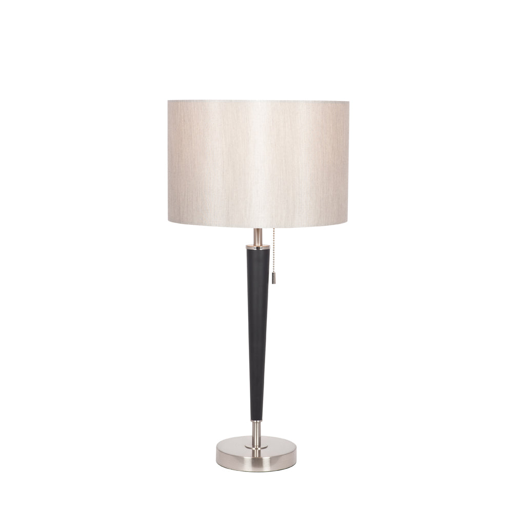 Product photograph of Olivia S Melanie Metal Table Lamp In Brushed Silver And Matt Black from Olivia's.