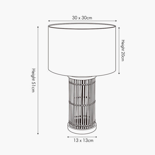 Product photograph of Olivia S Sara Ribbed Tall Table Lamp In Natural from Olivia's.