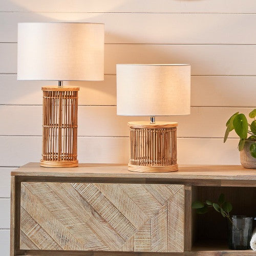 Product photograph of Olivia S Sara Ribbed Tall Table Lamp In Natural from Olivia's.