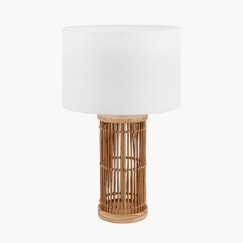 Product photograph of Olivia S Sara Ribbed Tall Table Lamp In Natural from Olivia's