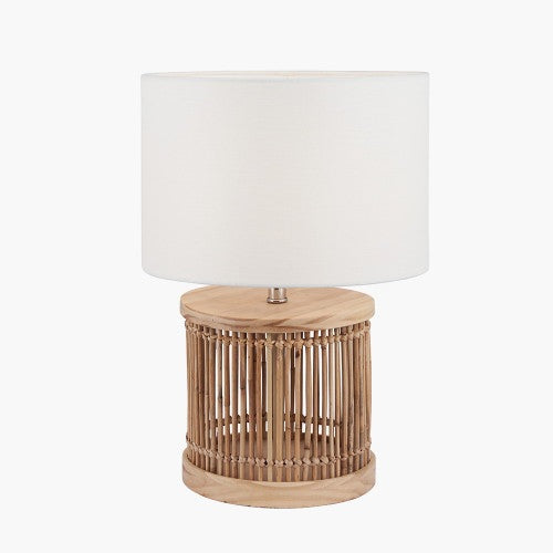 Product photograph of Olivia S Sara Ribbed Small Table Lamp In Natural from Olivia's